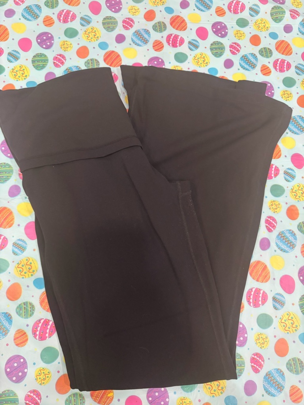 CRZ YOGA Women's MATERNITY Fold-Over Waist Leggings - Black